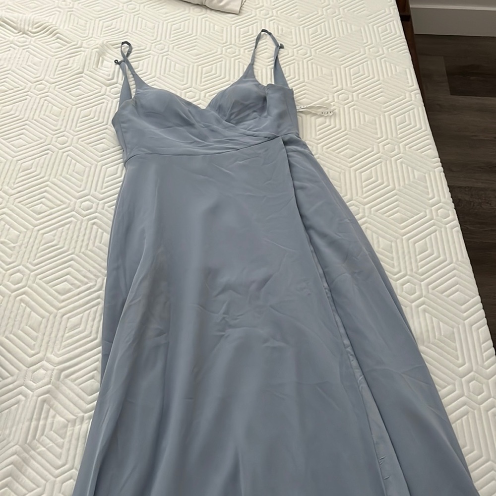 Blue azazie bridesmaid dress